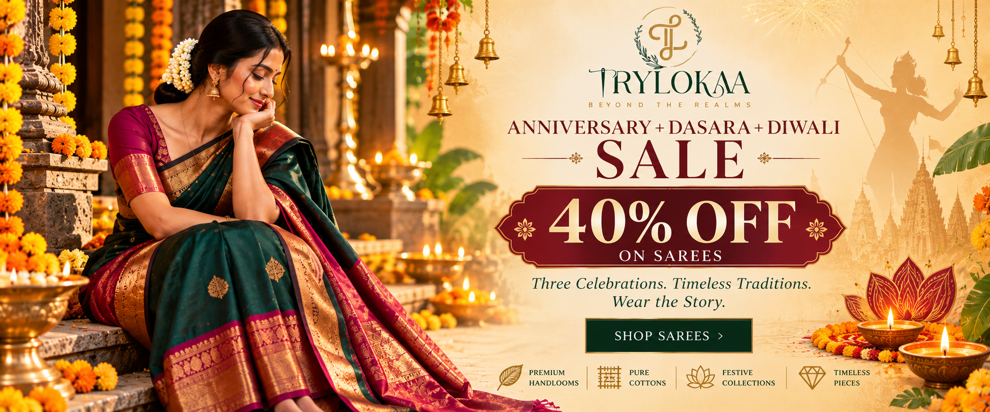 Trylokaa Festive Saree Sale
